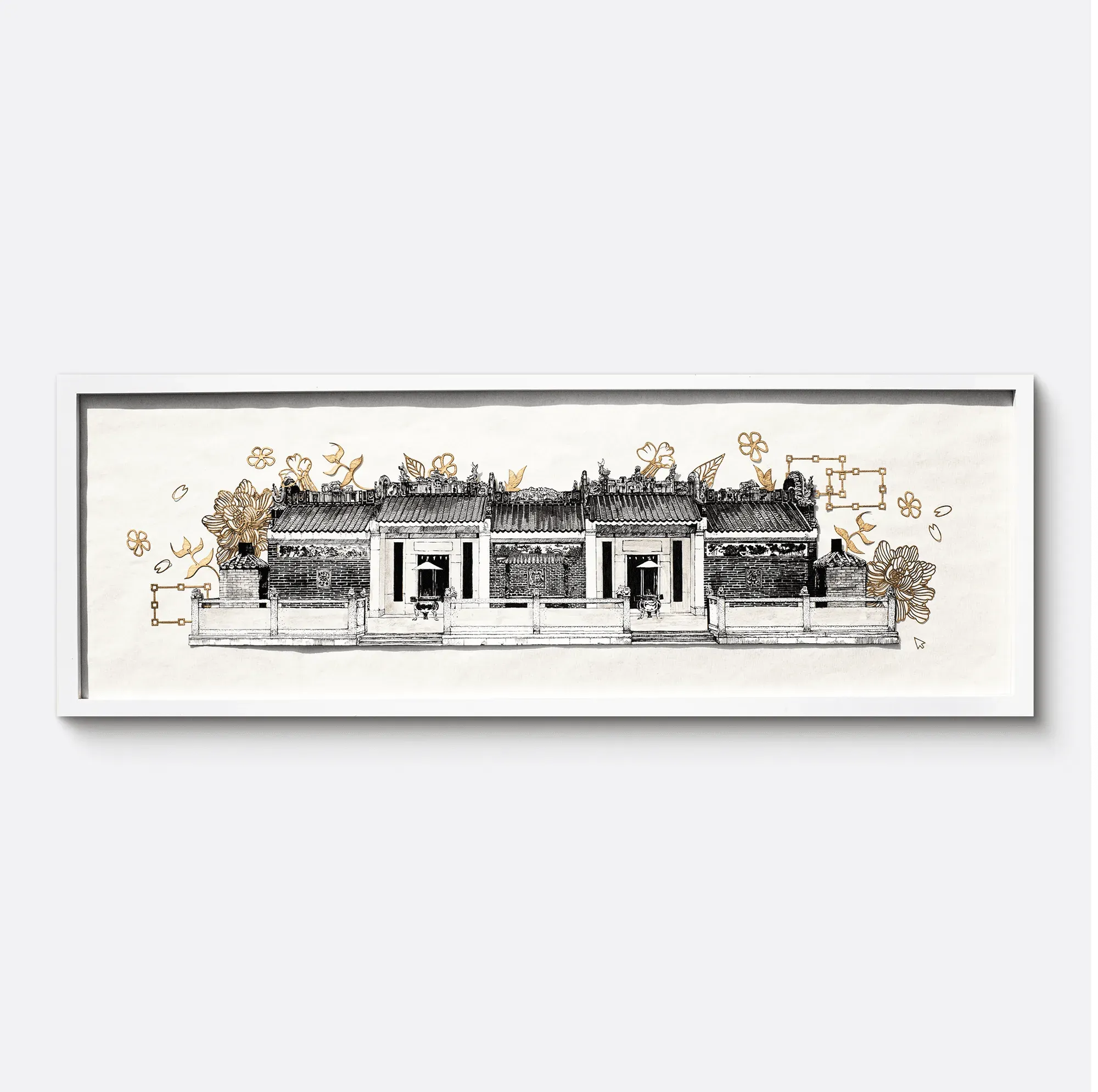 回紋 Epiphany, framed ink on card